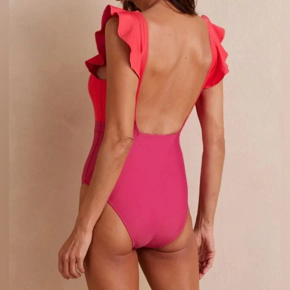 Summersalt The Ruffle Backflip in Summer Berry & Spritz, size 8, EUC - Picture 2 of 9